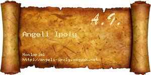 Angeli Ipoly névjegykártya